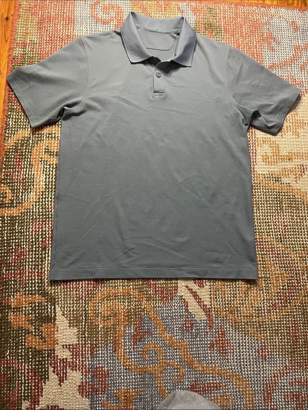 Lululemon Evolution Polo Shirt Men’s Small Gray Short Sleeve Athletic Golf Shirt